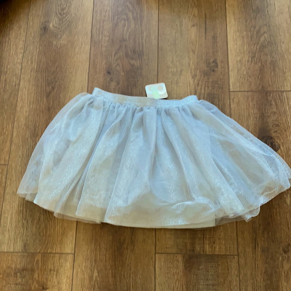 Crazy 8 silver tulle skirt size S (5-6)